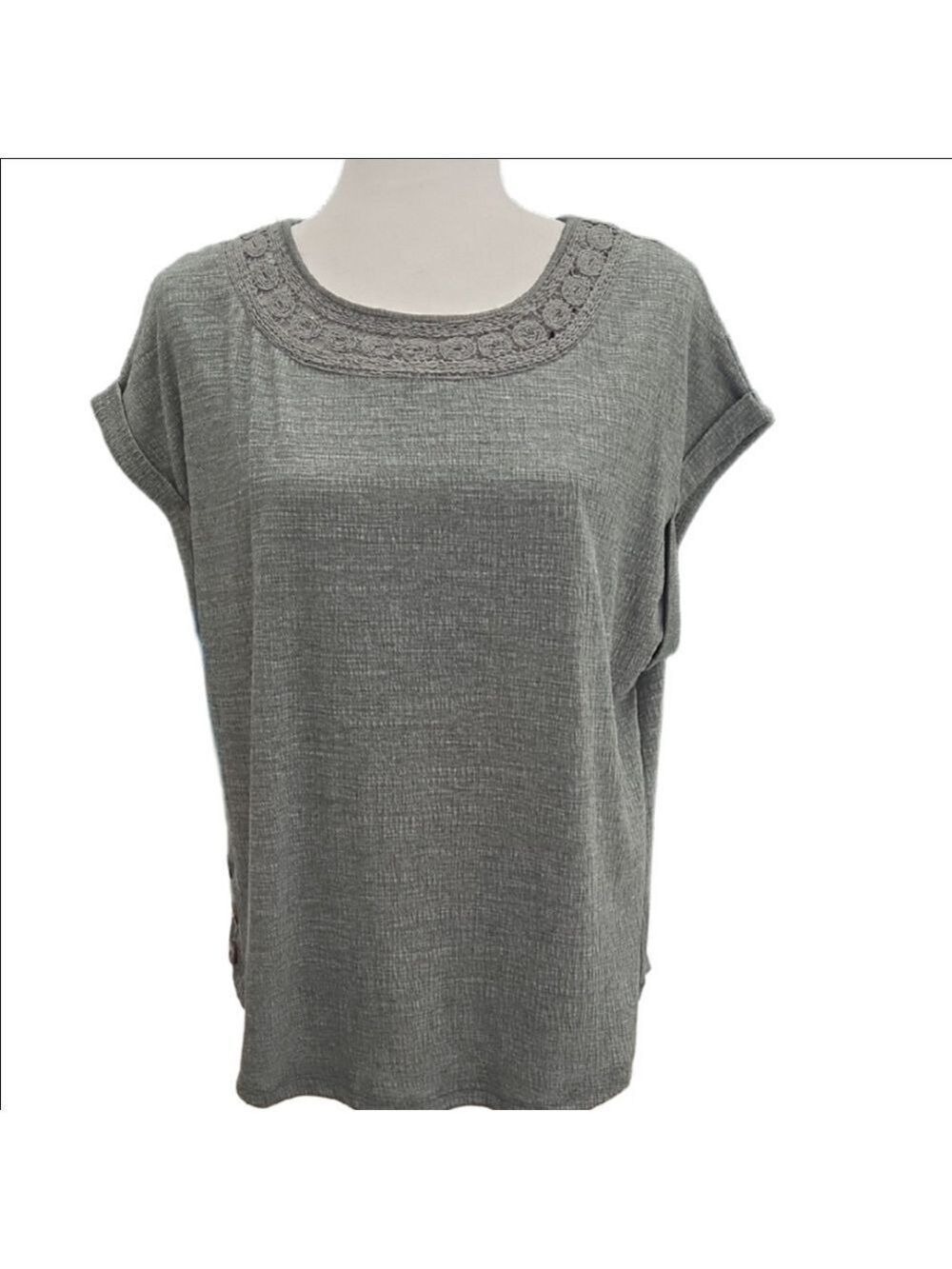 NwT Chic Olive Green Blouse for Women L CABLE AND GUAGE - Picture 2 of 13